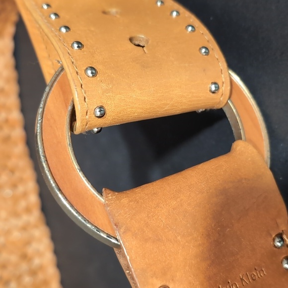 Calvin Klein Women's Braided Tan Leather Boho Style Belt,Size S. - Picture 2 of 9